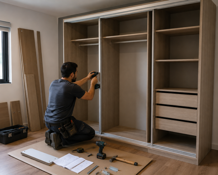 Montagem de guarda-roupa com porta de correr: dificuldades e por que contratar um profissional